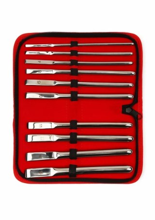 Mr. Steel Single-End Zestaw 10 sond stalowych do rozszerzania, srebrny