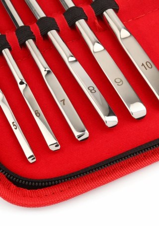 Mr. Steel Single-End Zestaw 10 sond stalowych do rozszerzania, srebrny