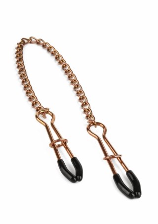 Mr. Steel Tweezer Nipple Clamps Gold - złote klamry z regulacją nacisku
