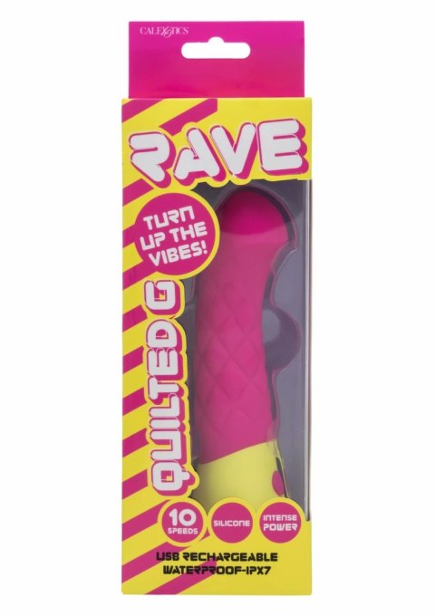 Rave Quilted G Vibrator silikonowy, 10 trybow, wodoodporny IPX7