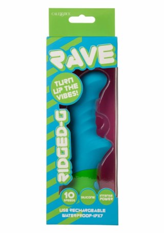 Ridged-G Vibrator silikonowy, 10 trybow, wodoodporny, ładowany USB