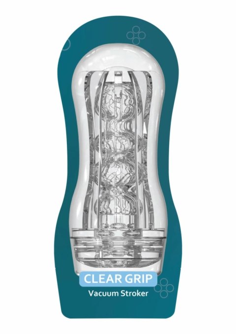 TOYJOY HERO Clear Grip - przezroczysta maszyna intymna z funkcją prożni