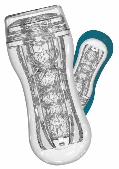 TOYJOY HERO Clear Grip - przezroczysta maszyna intymna z funkcją prożni