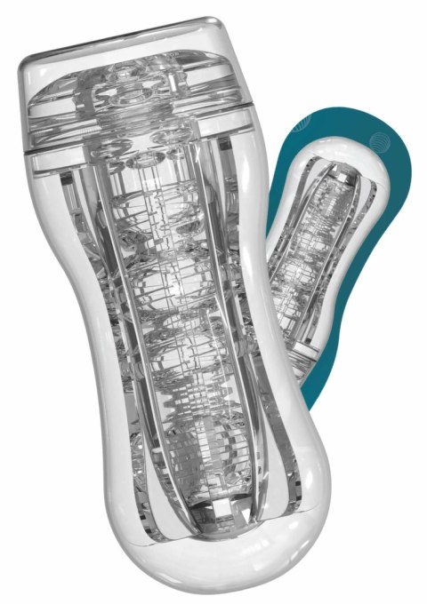 TOYJOY HERO Clear Wave - przezroczysta maszyna intymna z systemem prożniowym