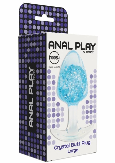 ToyJoy Crystal Butt Plug Large silikonowy z kryształową kulą 12,2 cm