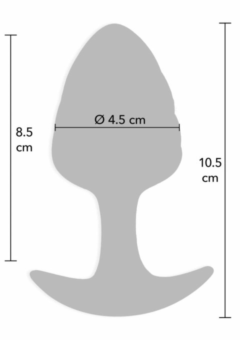 ToyJoy Crystal Butt Plug Large silikonowy z kryształową kulą 12,2 cm