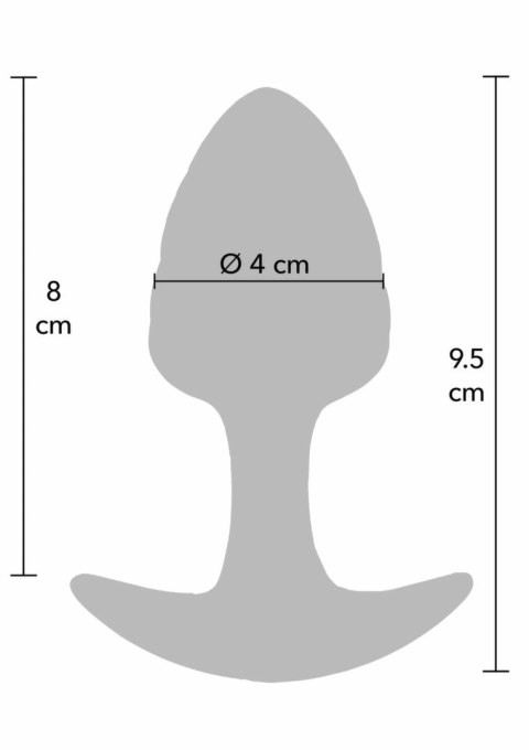 ToyJoy Crystal Plug Medium silikonowy z kryształową ozdobą 8,2 cm