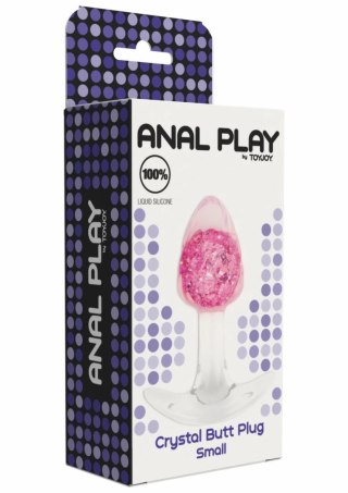 ToyJoy Crystal Plug Small silikonowy z kryształową kulą, rozmiar S