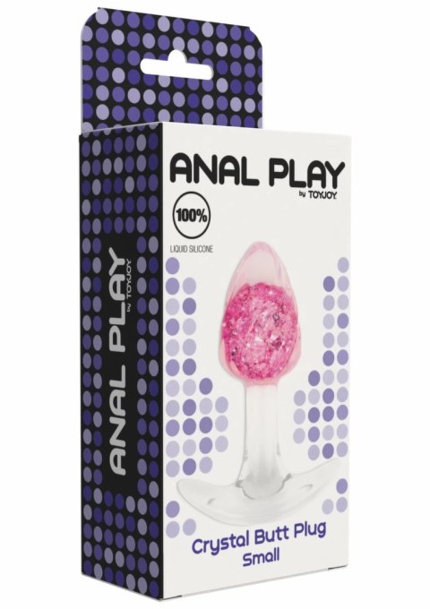 ToyJoy Crystal Plug Small silikonowy z kryształową kulą, rozmiar S