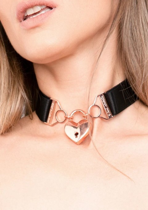 Kinky Diva Open Diva Bra Plus Diva Necklace komplet czarny