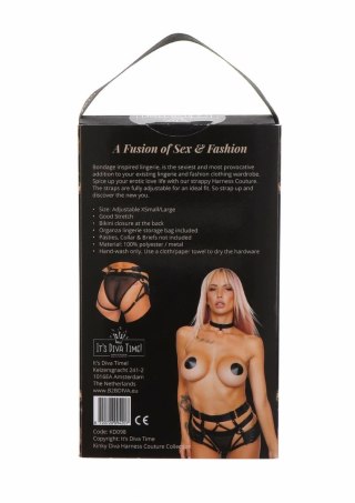Luxury Harness Briefs - Regulowane majtki z satynowymi paskami