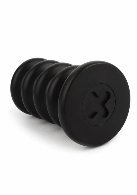 Mr. Steel Ass Blaster Small - stalowy korek anatomiczny, czarny, S