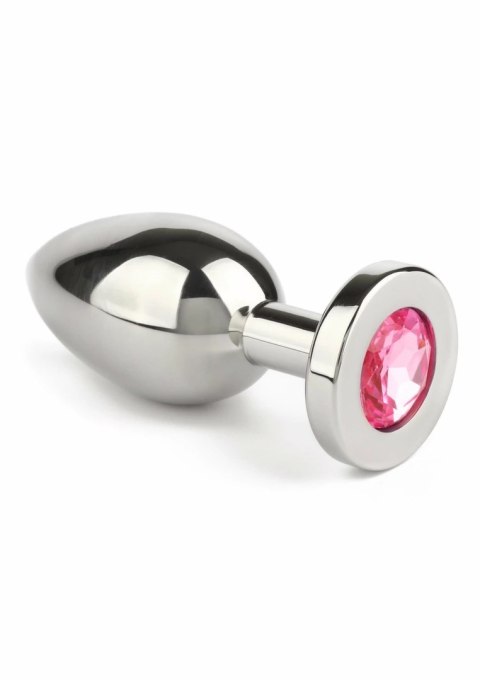 Mr. Steel Jeweled Plug Medium stalowy z kryształem dekoracyjnym