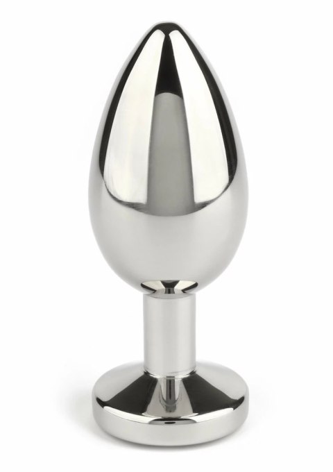 Mr. Steel Jeweled Plug Medium stalowy z kryształem dekoracyjnym