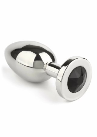 Mr. Steel Jeweled Plug Medium stalowy z kryształem dekoracyjnym