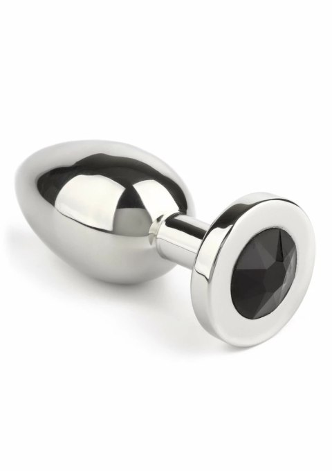 Mr. Steel Jeweled Plug Medium stalowy z kryształem dekoracyjnym