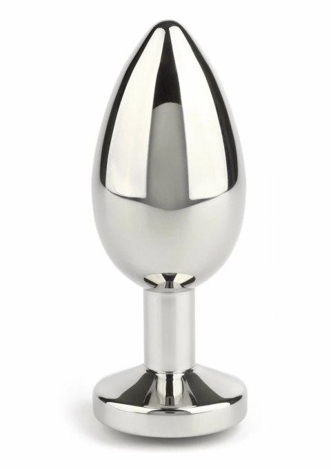 Mr. Steel Jeweled Plug Medium stalowy z kryształem dekoracyjnym