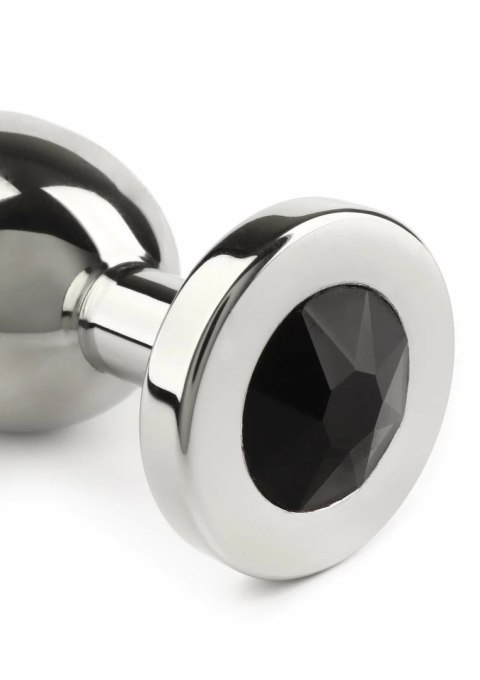 Mr. Steel Jeweled Plug Medium stalowy z kryształem dekoracyjnym