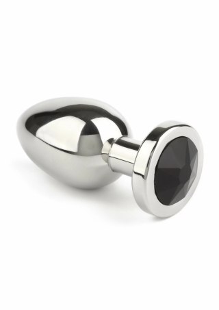 Mr. Steel Jeweled Plug Small stalowy z kryształem dekoracyjnym