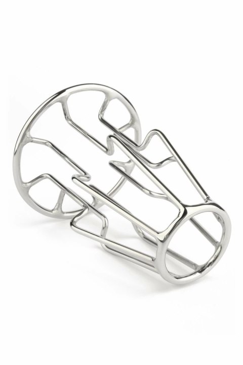Mr. Steel Trapezoid Plug Medium stalowy, geometryczny, średni rozmiar