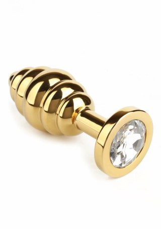 Mr. Steel Twister Plug Large stalowy spiralny z ozdobną bazą