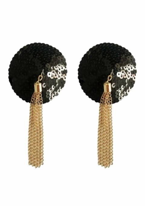 Sequin Nipple Covers w Chain złote cekiny i łańcuszki wielorazowe