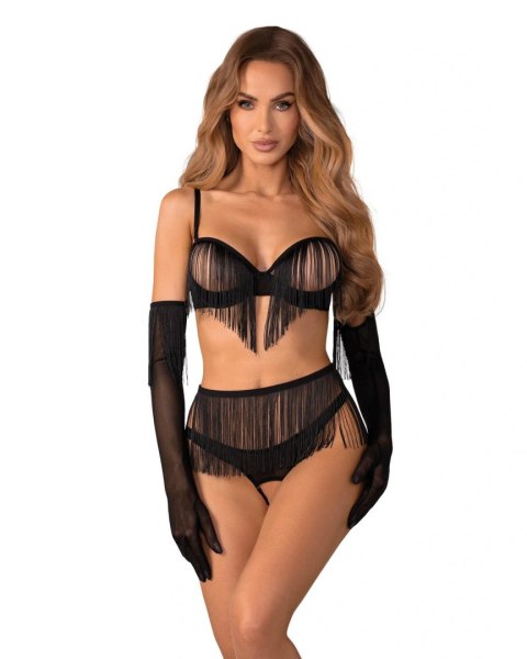 Rossay Black komplet 4-częściowy otwarty 2XL/3XL