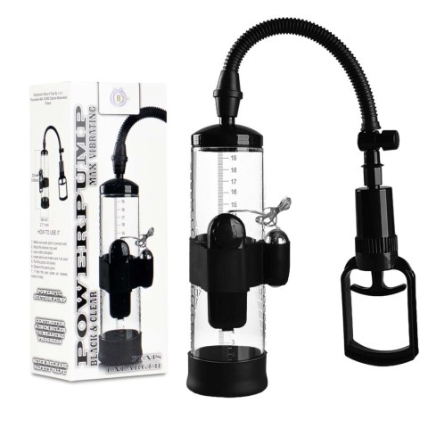 Pompka-Powerpump MAX Vibrating - Black&Clear