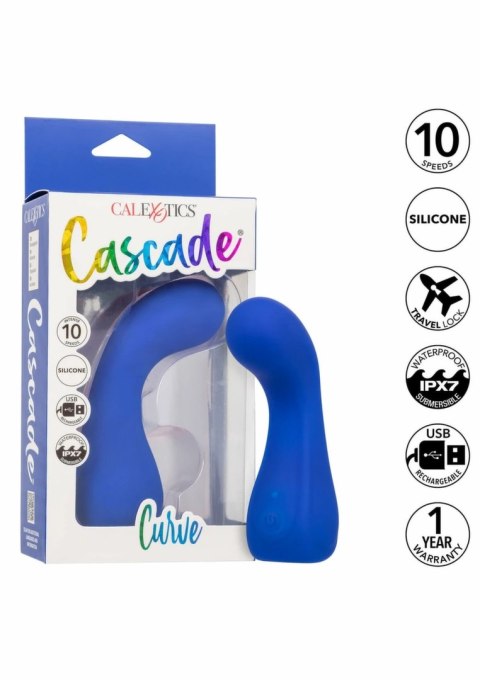 CalExotics Cascade Curve masażer intymny z zakrzywioną końcowką 10 trybow