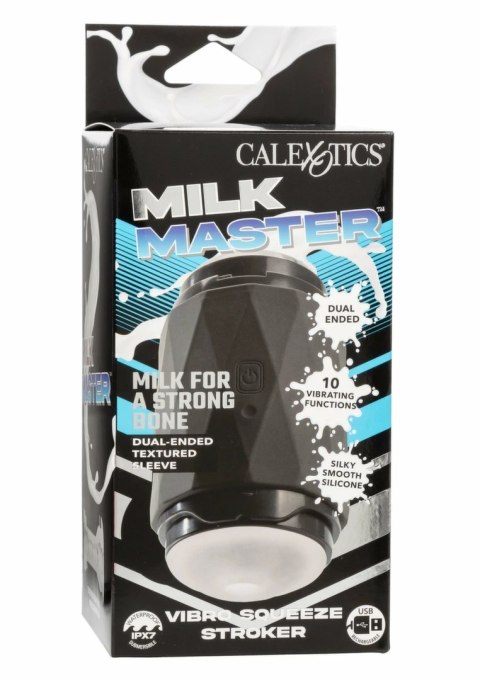 CalExotics Milk Master Vibro Squeeze Stroker - maszyna intymna z wibracjami, 10 trybow