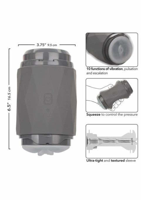 CalExotics Milk Master Vibro Squeeze - maszyna intymna z funkcją wibracji, dwustronna