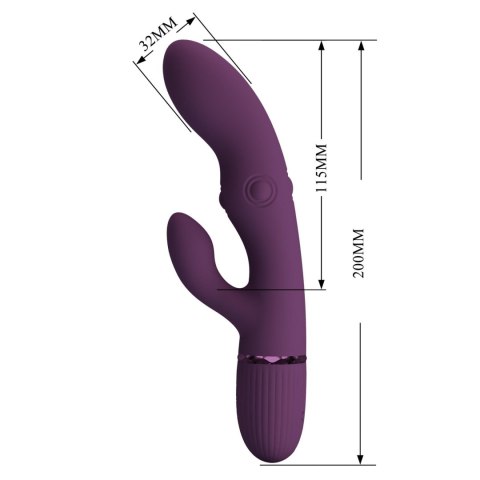 Pretty Love Zach Purple - Four-Sided Thumping Rabbit Vibrator