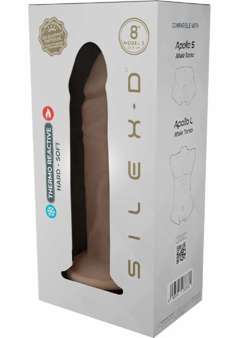 SILEXD Silicone Dong Model 8 inch - elastyczny model silikonowy 20 cm