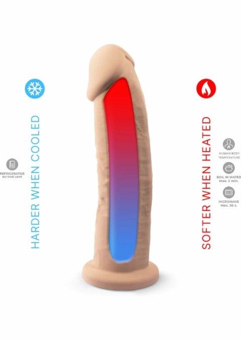 Silex-D Model 2 9" silikonowy anatomiczny z przyssawką, termoaktywny