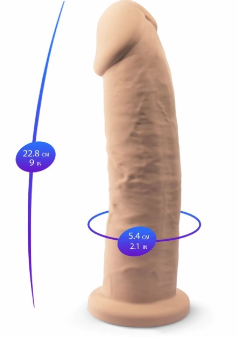 Silex-D Model 2 9" silikonowy anatomiczny z przyssawką, termoaktywny