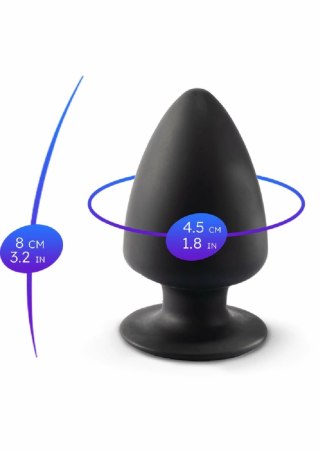 Silex-D Plug Model 1 Xsmall czarny - silikonowy, termoaktywny, XS