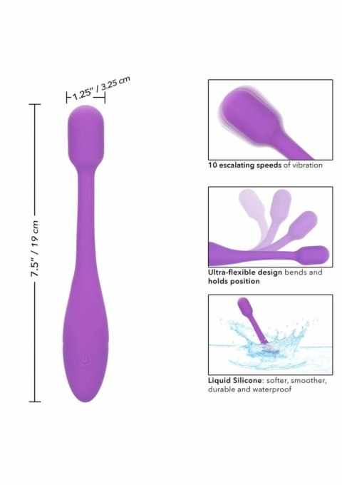 CalExotics Bliss Flex-O-Teaser silikonowy masażer z elastyczną szyjką IPX7 USB