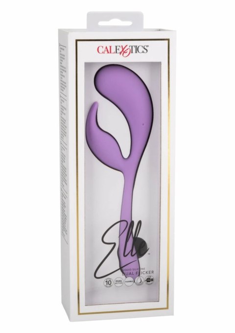 CalExotics Elle Liquid Silicone Dual Flicker elastyczny masażer 10 trybow