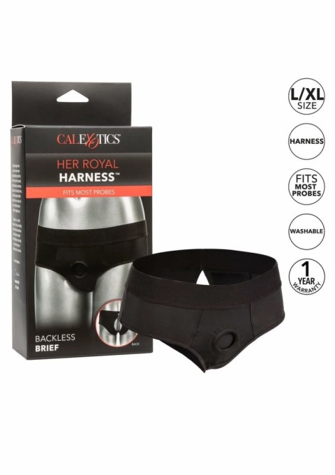 CalExotics Her Royal Harness Backless Brief 2XL/3XL - komfortowy pas intymny