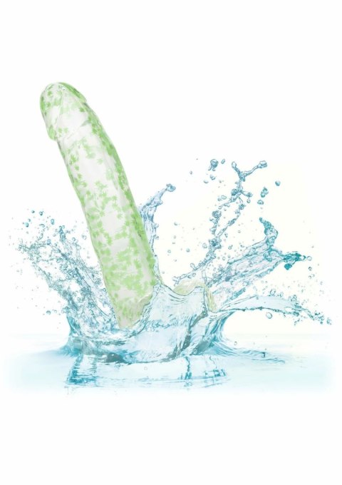 CalExotics Naughty Bits I Leaf Dong 20 cm świecący, konfetti liści, przyssawka