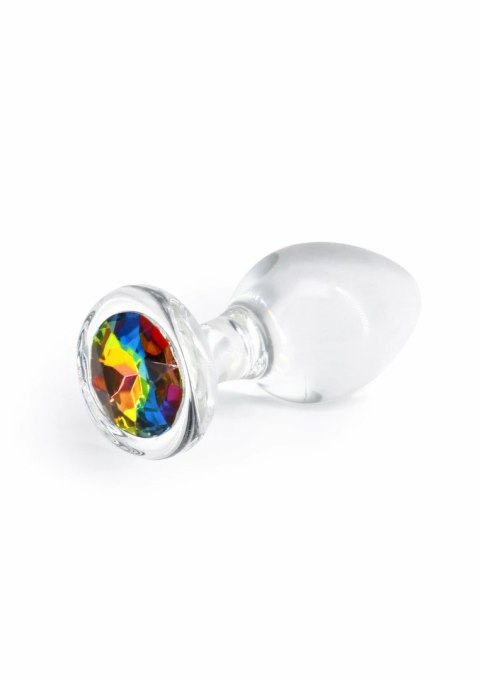 Crystal Desires Rainbow Gem Medium - szklany korek z kolorowym kryształem