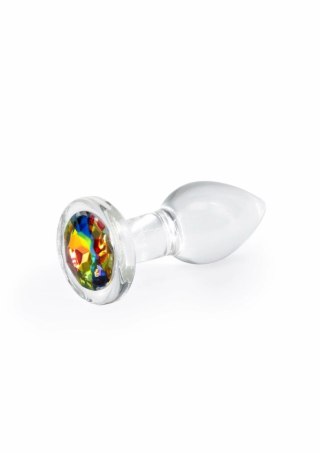 Crystal Desires Rainbow Gem Small - szklany korek z kolorowym kryształem