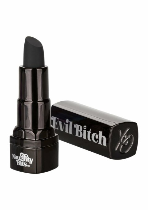 Evil Bitch Lipstick Vibrator mini masażer 10 trybow czarny 4 cale