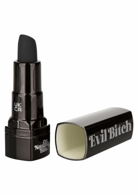 Evil Bitch Lipstick Vibrator mini masażer 10 trybow czarny 4 cale