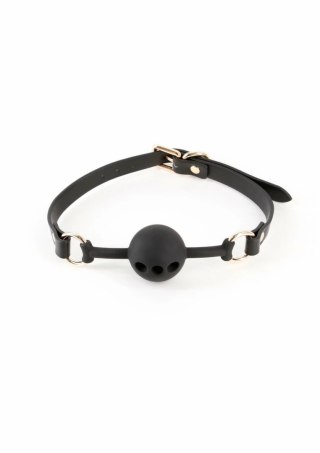 Fetish & Fashion Fran Gag - regulowany pasek, kulka PU, czarny