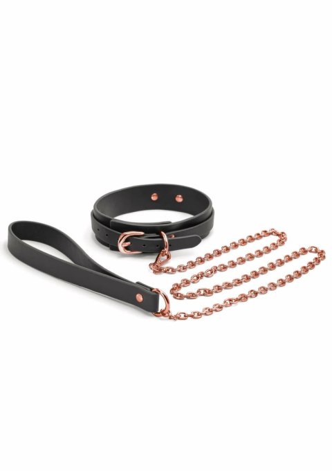 NS Novelties Bondage Couture Collar & Leash elegancki komplet granatowy