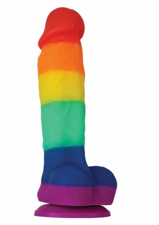 NS Novelties Doc Johnson Pride Edition Model 5" silikonowy, kolor tęczowy, z przyssawką