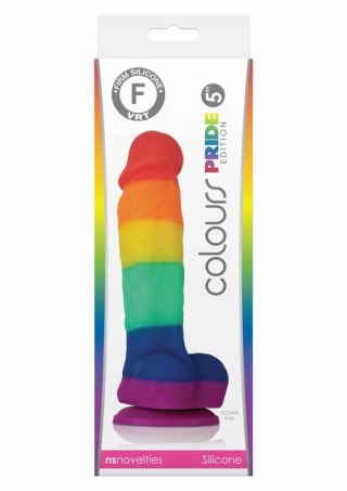 NS Novelties Doc Johnson Pride Edition Model 5" silikonowy, kolor tęczowy, z przyssawką