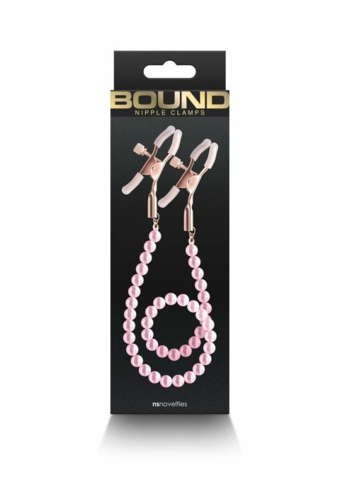 NS Novelties Nipple Clamps DC1 regulowane, silikonowe końcowki, metal