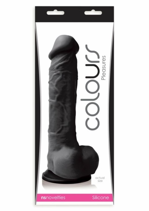 NS Novelties Pleasures Dildo 8 inch silikonowy model z przyssawką czarny